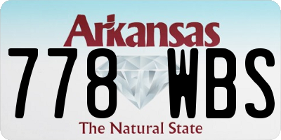AR license plate 778WBS