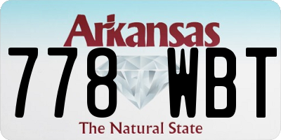 AR license plate 778WBT