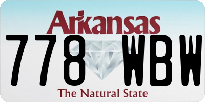 AR license plate 778WBW