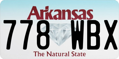 AR license plate 778WBX