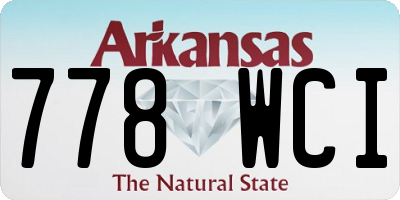 AR license plate 778WCI