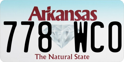 AR license plate 778WCO
