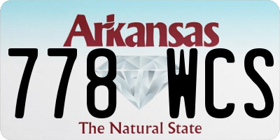 AR license plate 778WCS