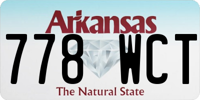 AR license plate 778WCT