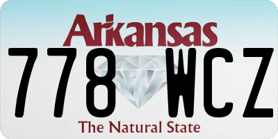 AR license plate 778WCZ