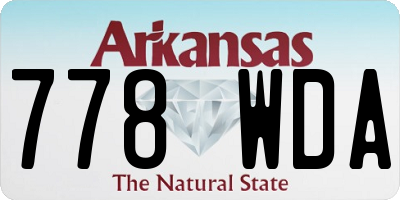 AR license plate 778WDA