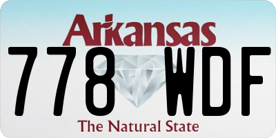 AR license plate 778WDF