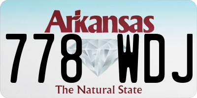 AR license plate 778WDJ