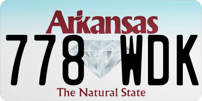 AR license plate 778WDK
