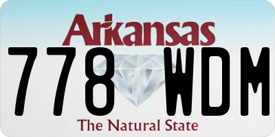 AR license plate 778WDM