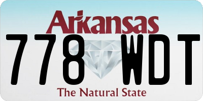 AR license plate 778WDT