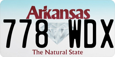 AR license plate 778WDX