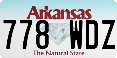 AR license plate 778WDZ
