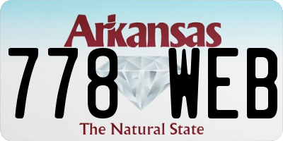 AR license plate 778WEB