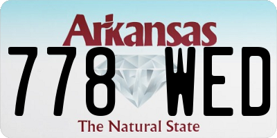 AR license plate 778WED