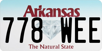 AR license plate 778WEE