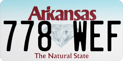 AR license plate 778WEF