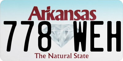 AR license plate 778WEH
