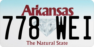 AR license plate 778WEI