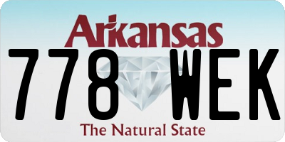 AR license plate 778WEK