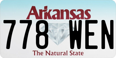 AR license plate 778WEN