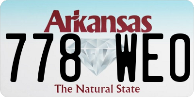 AR license plate 778WEO