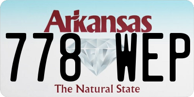 AR license plate 778WEP