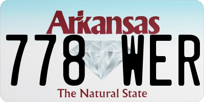 AR license plate 778WER