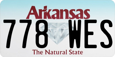 AR license plate 778WES