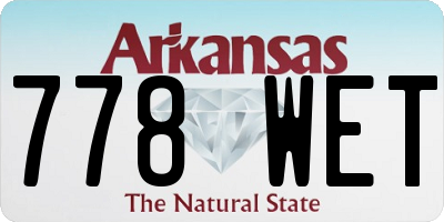 AR license plate 778WET