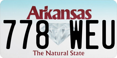 AR license plate 778WEU