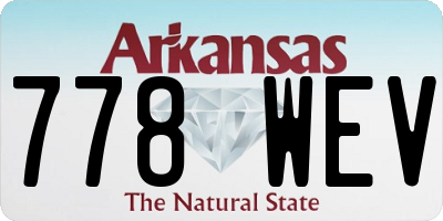 AR license plate 778WEV
