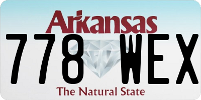 AR license plate 778WEX