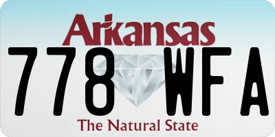 AR license plate 778WFA
