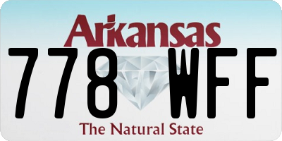 AR license plate 778WFF