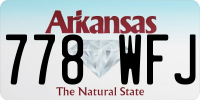 AR license plate 778WFJ