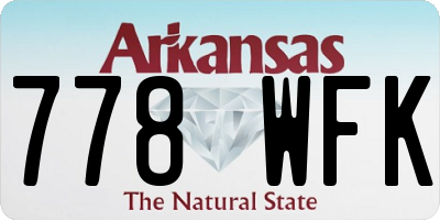 AR license plate 778WFK