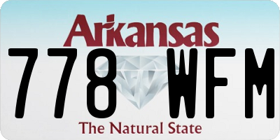 AR license plate 778WFM