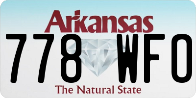 AR license plate 778WFO