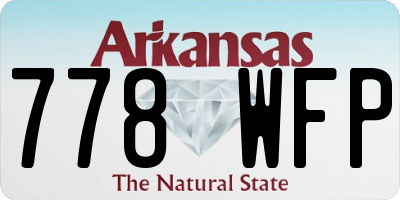 AR license plate 778WFP