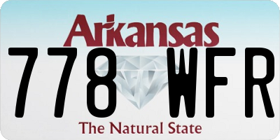 AR license plate 778WFR