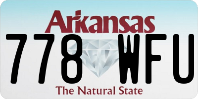 AR license plate 778WFU
