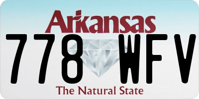 AR license plate 778WFV