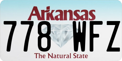 AR license plate 778WFZ