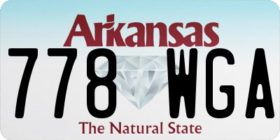 AR license plate 778WGA