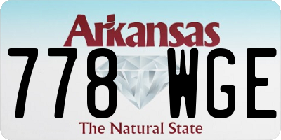 AR license plate 778WGE