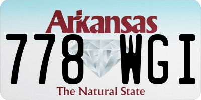 AR license plate 778WGI