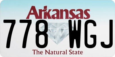 AR license plate 778WGJ