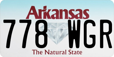 AR license plate 778WGR
