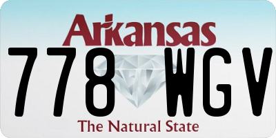 AR license plate 778WGV